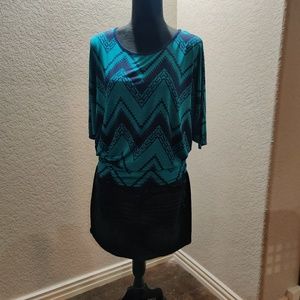 Blue and Teal Blouse